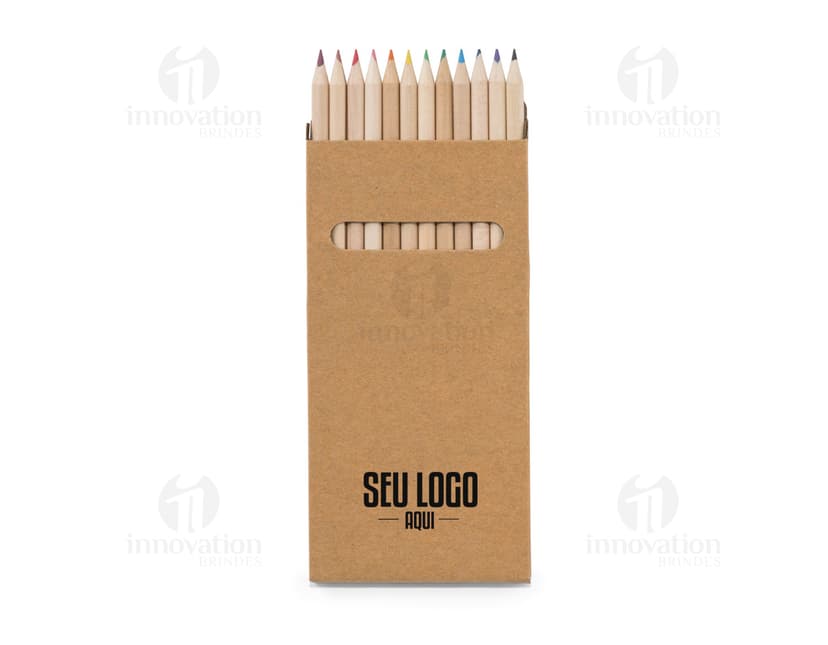 Caixa de cartão com 12 lápis de cor ideais para presentear e estimular a criatividade. Feita com material sustentável, é perfeita para escola, escritório e momentos de descontração. Adquira já!
