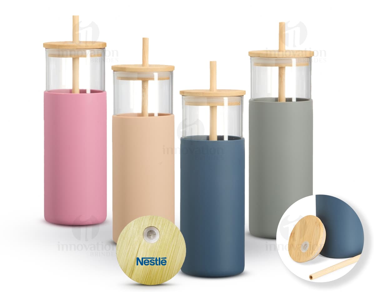 Copo de Vidro 500ml transparente com design simples e elegante.