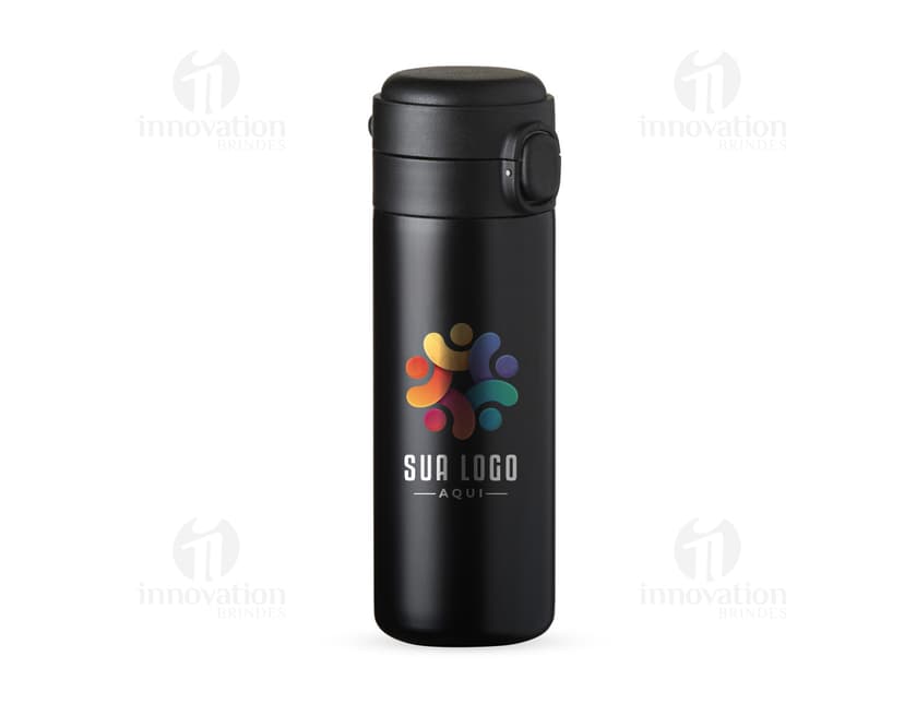 Garrafa térmica 400ml em metal prateado para manter suas bebidas frescas por horas. Ideal para levar para o trabalho, academia ou viagens. Design moderno e prático para te acompanhar em todos os momentos. Adquira já a sua!