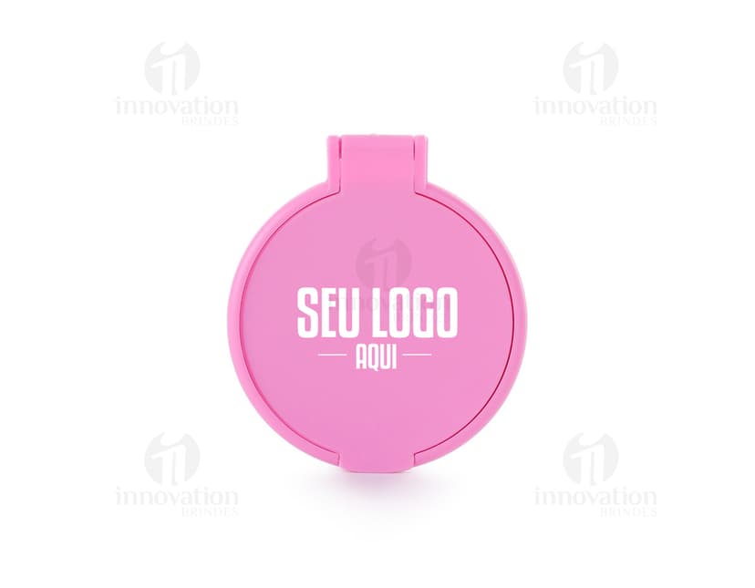 Espelho plástico sem aumento - Ideal para sua nécessaire! Design clean e transparente, perfeito para decoração e higiene pessoal. Adquira já o seu!