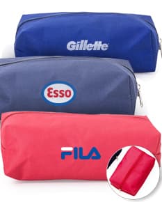 Nécessaire de Nylon Amarelo para Viagem - Prático e Moderno, perfeito para suas necessidades de brindes promocionais. Com design elegante e confortável, ideal para armazenar seus pertences de forma organizada. Adquira já o seu!