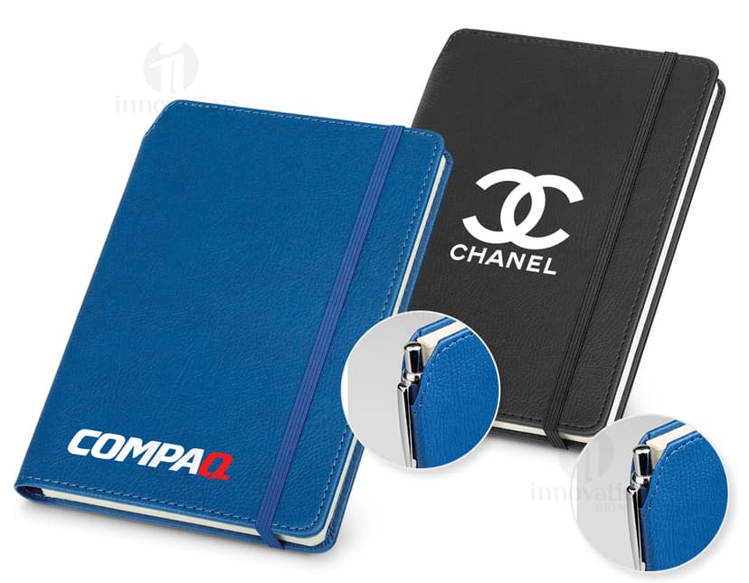 Caderno A6 de capa dura em cortiça, ideal para escritório e organização pessoal. Design moderno e prático para suas anotações diárias. Adquira o seu!