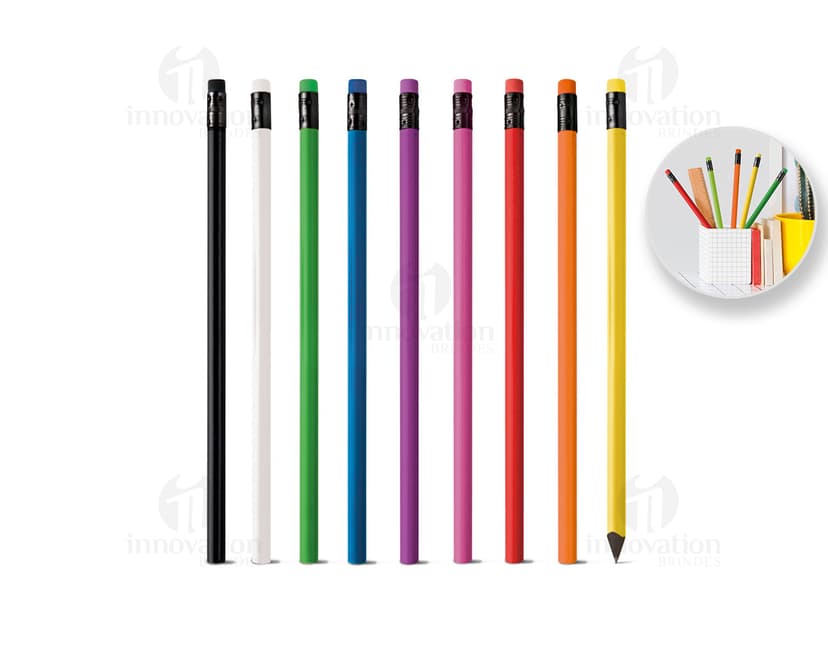 Pencil, pen, eraser, and crayon on a paper with writing and drawing. Office and school equipment for education and business. Yellow wooden art tool for writing, drawing, and coloring. Close-up of a page with colorful supplies for study and work. Icon of creativity and finance in a notepad.