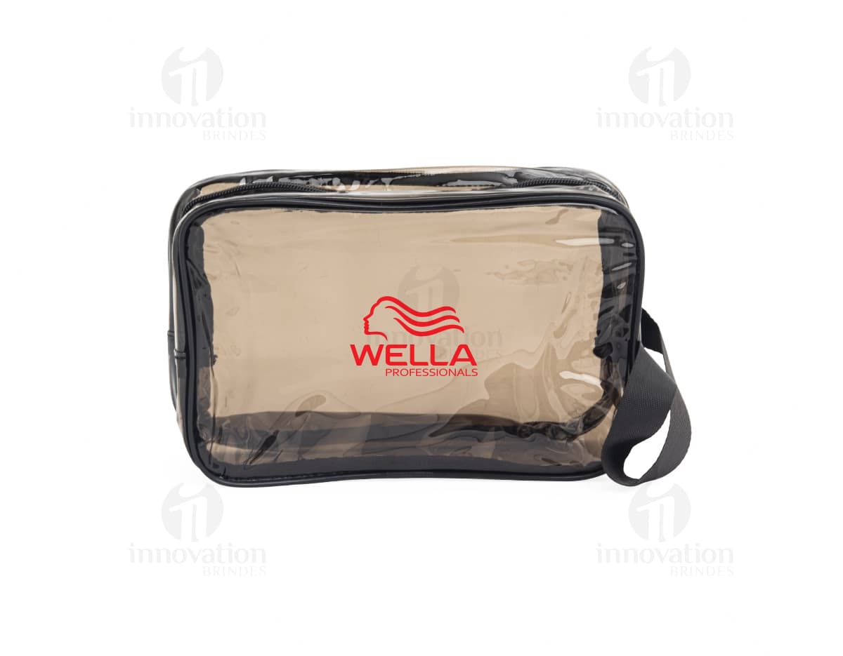 Mala de mão preta de couro elegante para viagem, moderna e espaçosa, com alça, fecho de zíper e design requintado.