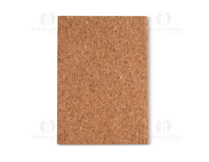 Caderneta em bambu com capa de papel marrom texturizado, estilo vintage e retro. Com detalhes grungy e antigo, possui um design de grãos de trigo e sementes. Perfeita para anotações rápidas e informações de negócios.