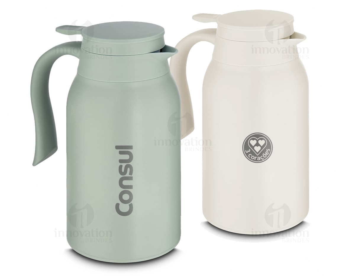 Garrafa térmica de 950ml, feita de plástico transparente, com tampa, ideal para armazenar líquidos como água, chá e café. Perfeita para manter a bebida fresca e saudável por mais tempo.