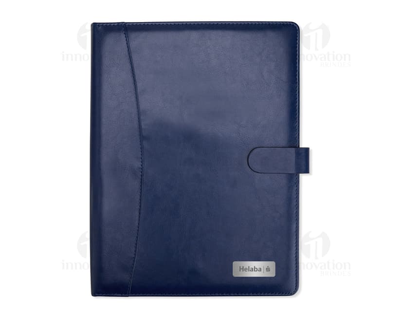 Pasta de convenção em couro preto com fecho imantado, ideais para armazenar documentos, laptop, dinheiro e outros objetos de trabalho. Perfeitas para celebrar a formatura ou conquista de sucesso.