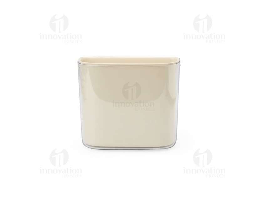 Organizador plástico moderno e elegante para a decoração de interiores, com design contemporâneo e espaço de armazenamento. Ideal para manter o ambiente organizado e funcional.