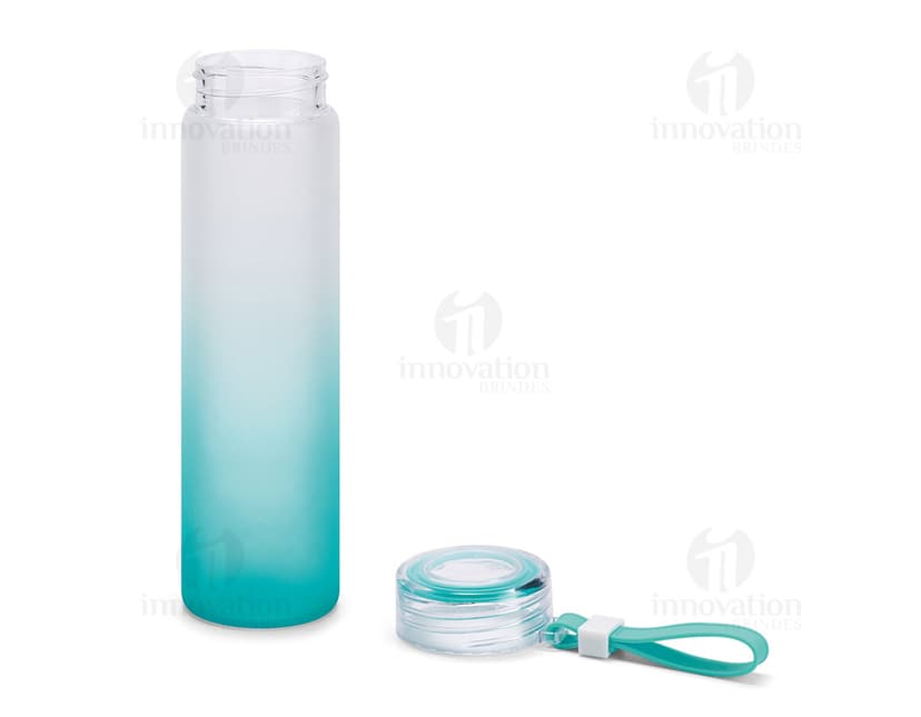 Squeeze de vidro borossilicato com capacidade de 470ml.