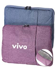 Pasta para Tablet 12,4 preta e moderna, feita de couro, com alça e zíper. Possui design elegante e é ideal para transportar seu tablet com estilo e segurança.