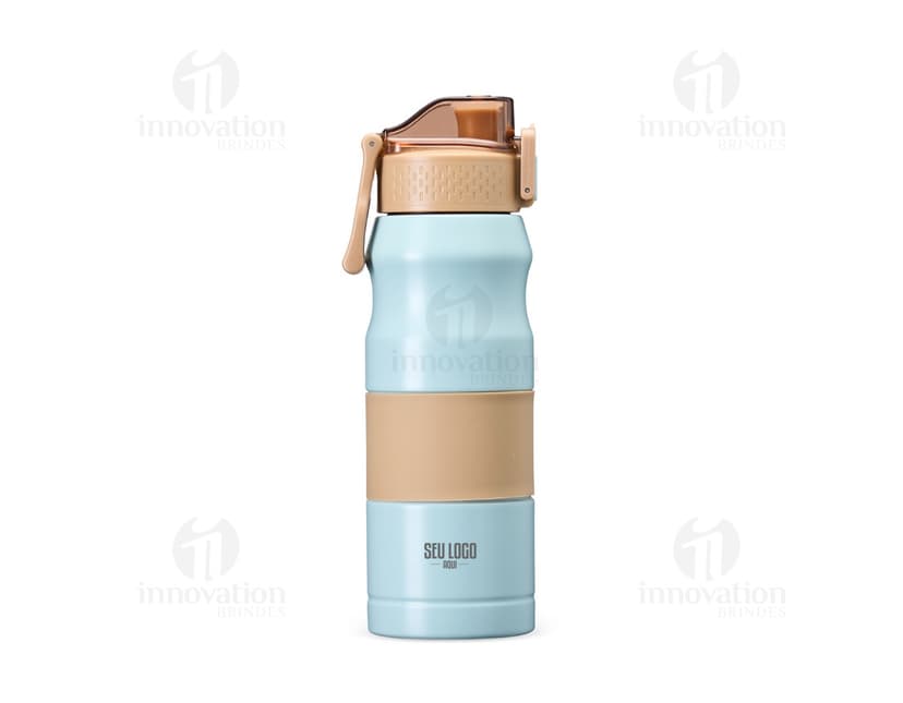 Squeeze Térmica 450ml em destaque em fundo branco.