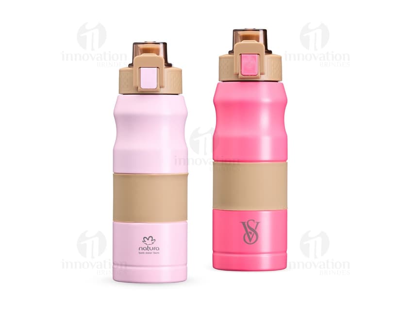 Squeeze Térmica 450ml em destaque em fundo branco.