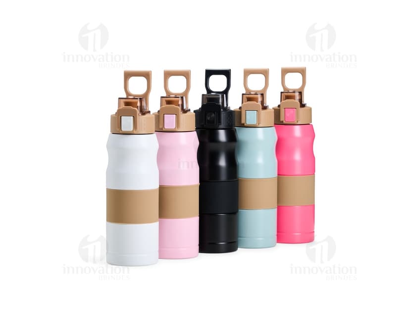 Squeeze Térmica 450ml em destaque em fundo branco.