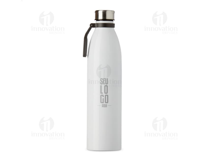 Garrafa de Inox com capacidade de 1,1 litros.