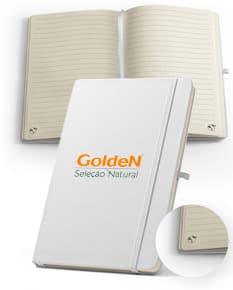 ANNE SUB Caderno A5 de capa dura em PET 100 reciclado 300D com 160 páginas pautadas recicladas