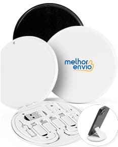 SYSTROM Conjunto cabo e adaptadores de carregamento superrápido em ABS 100 reciclado que permite a transferência de dados