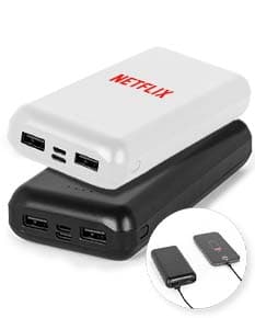 LEAKEY 20 Bateria portátil em ABS 100 reciclado e capacidade de 20000 mAh