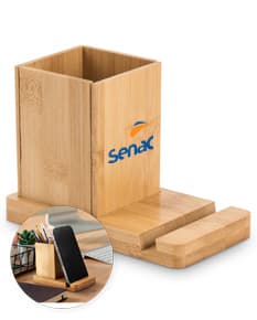 ERWIN Conjunto de secretária com suporte para celular e copo