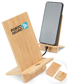 GALEN Suporte para celular em bambu desmontável em duas partes
