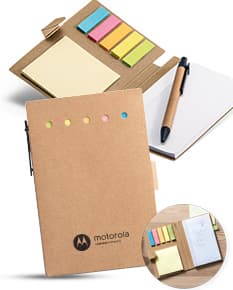 GULLAR 6 blocos adesivados com 25 folhas cada e capa em papel kraft reciclado