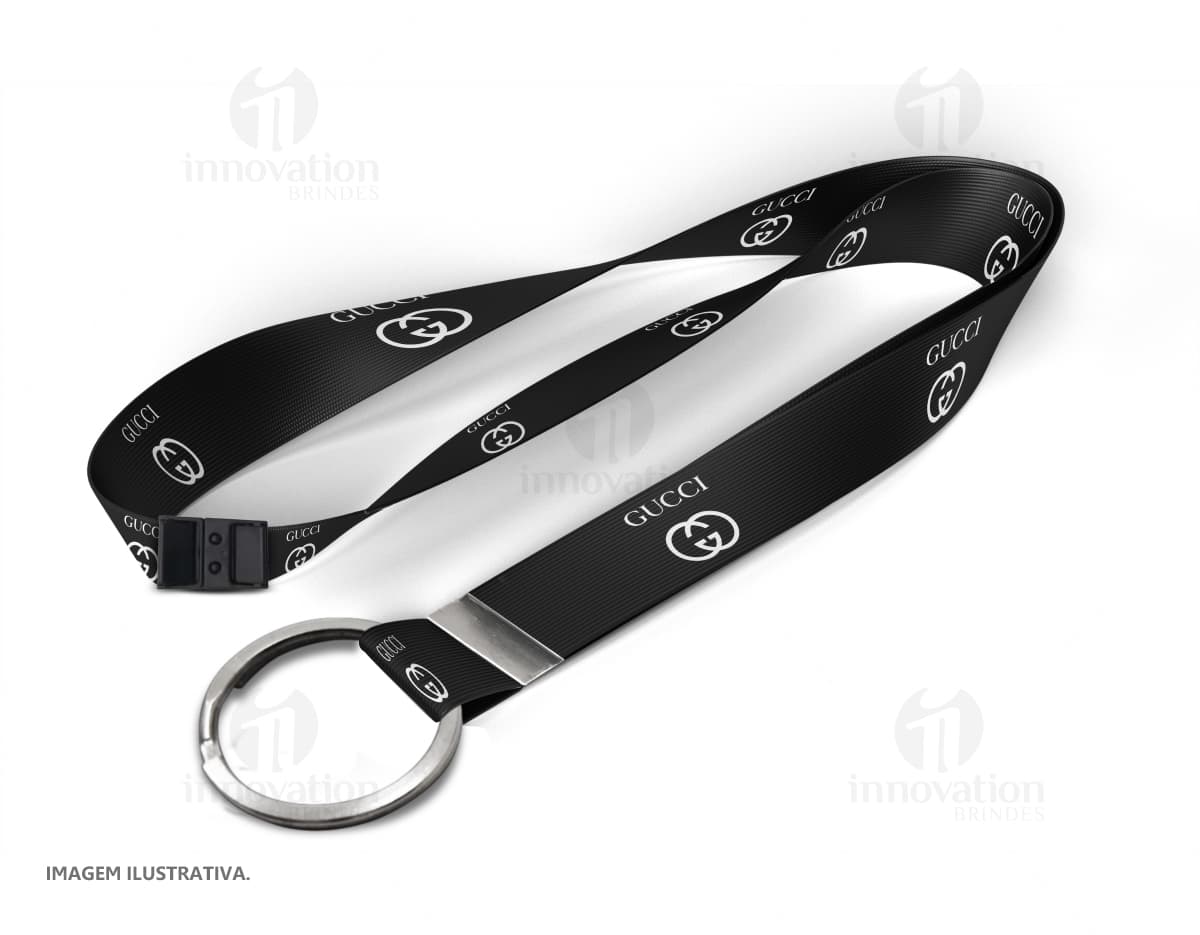 Cordão para crachá com trava de 85cm x 1,5cm - Prático e seguro para suas necessidades de identificação e acesso. Ideal para eventos corporativos, feiras e congressos. Produto moderno e de alta qualidade. Garanta já o seu!