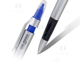 Caneta plástica com marca texto para deixar seus documentos ainda mais organizados e coloridos. Perfeita para uso no