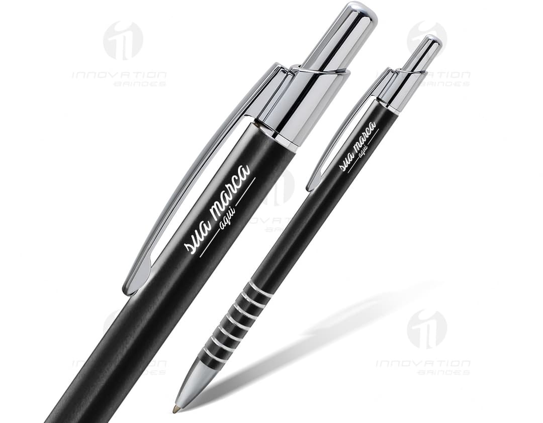Caneta de metal de alta qualidade, ideal para uso no escritório, escola ou negócios. Possui design elegante e acabamento