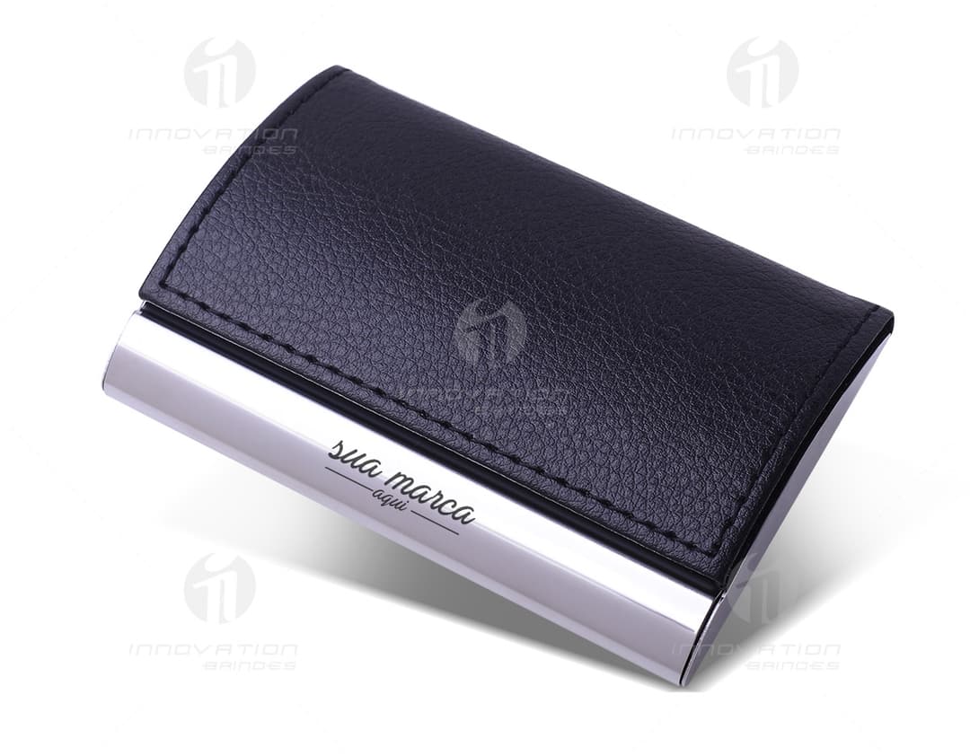 Porta Cartões em Couro - 07: Organize seus cartões de forma prática e sofisticada! Ideal para quem busca praticidade e estilo