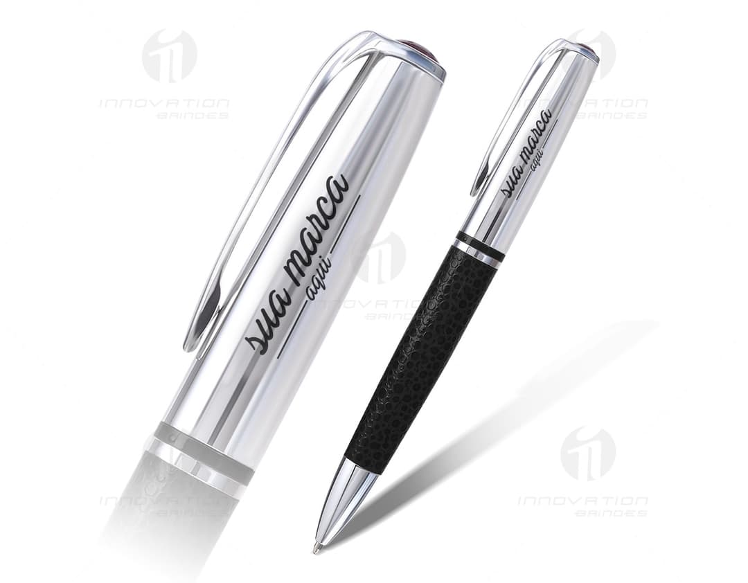 Caneta de metal 24 - A caneta ideal para escrita suave e elegante. Perfeita para uso no escritório, escola ou em casa. Seu