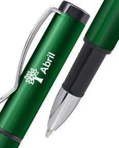 Caneta plástica com marca texto - 12: o par perfeito para o seu escritório! Ideal para trabalho, estudos e assinaturas, essa