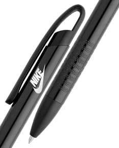 Caneta de metal para escrita precisa e elegante. Perfeita para uso no escritório ou em casa. Feita em aço cromado, moderna e