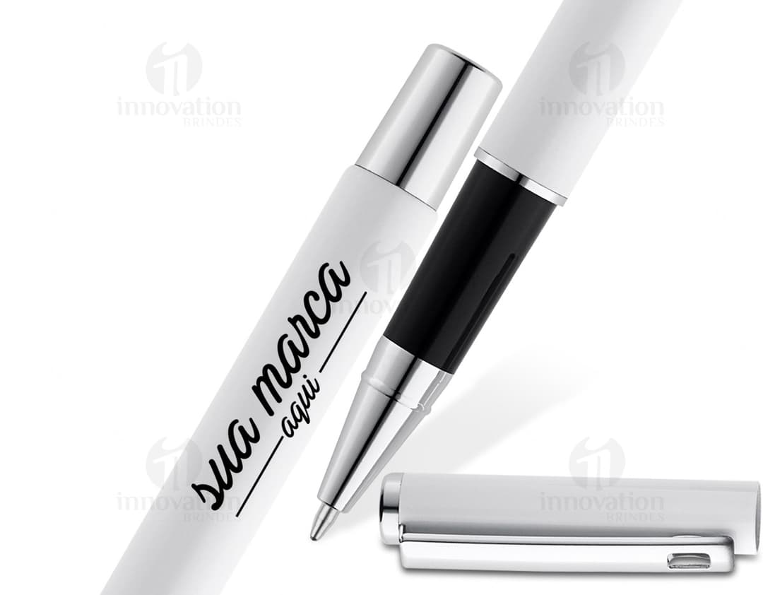Caneta de metal de alta qualidade para sua empresa. Ideal para escrita suave e durável. Perfeita para uso no escritório ou em
