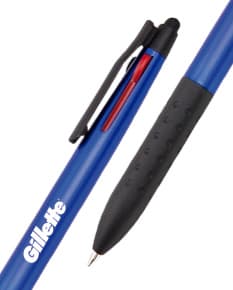 Caneta 3 em 1 Touch com ponta de luz, ponteiro e indicador. Feita de metal e plástico, essa ferramenta multifuncional é ideal para escrita, desenho e trabalho de design. Disponível em cores prata e preto, possui ponta afiada e pode ser usada em papel, escrita e desenhos. Ótima para uso no escritório, escola e negócios.