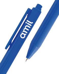 Caneta plástica colorida com design moderno, ideal para uso em escritório, escola ou em apresentações. Pode ser usada para escrever, desenhar e criar artes de forma criativa. O produto possui tecnologia de ponta, é leve e fácil de usar.