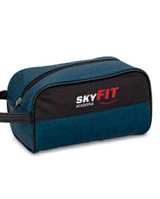Nécessaire PU preta para armazenamento de objetos pessoais e dinheiro, feita de couro, com fecho de correr. Ideal para o dia a dia e viagens, com design elegante e prático.
