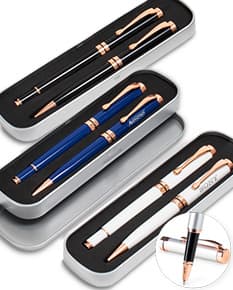 CONJUNTO C 2 CANETAS DE METAL