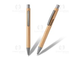 Caneta esferográfica de bambu: ideal para sua escrita ecológica e elegante. Perfeita para uso no escritório, na escola ou em