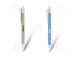 Caneta esferográfica reciclada, prática e sustentável para seu dia a dia. Feita de plástico reciclado, ideal para uso em